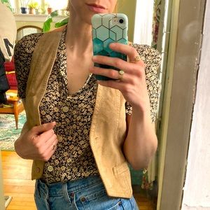 Vintage Suede Camel Vest